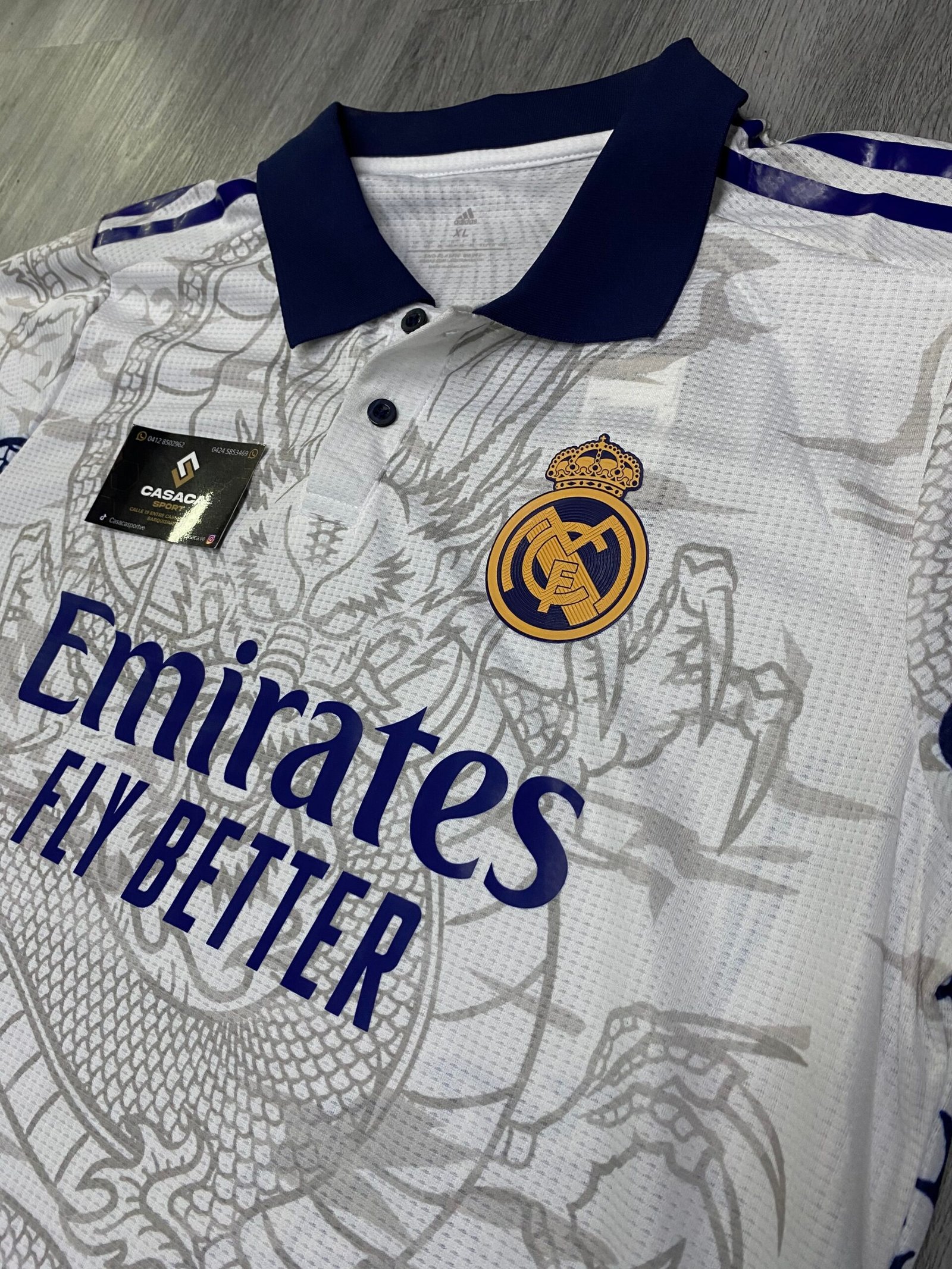 Real Madrid Dragon Blanco - Manga Corta - Imagen 2