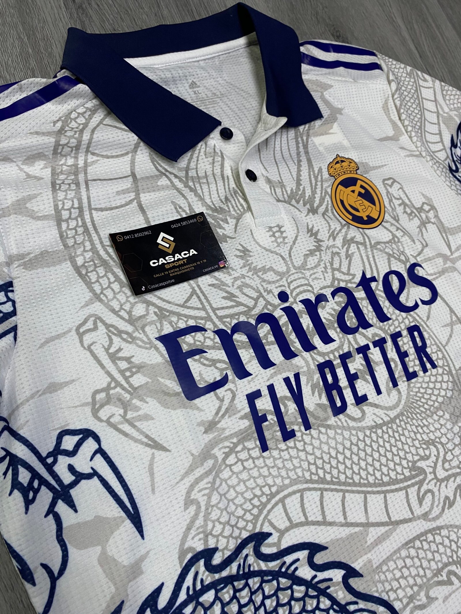 Real Madrid Dragon Blanco - Manga Corta - Imagen 3