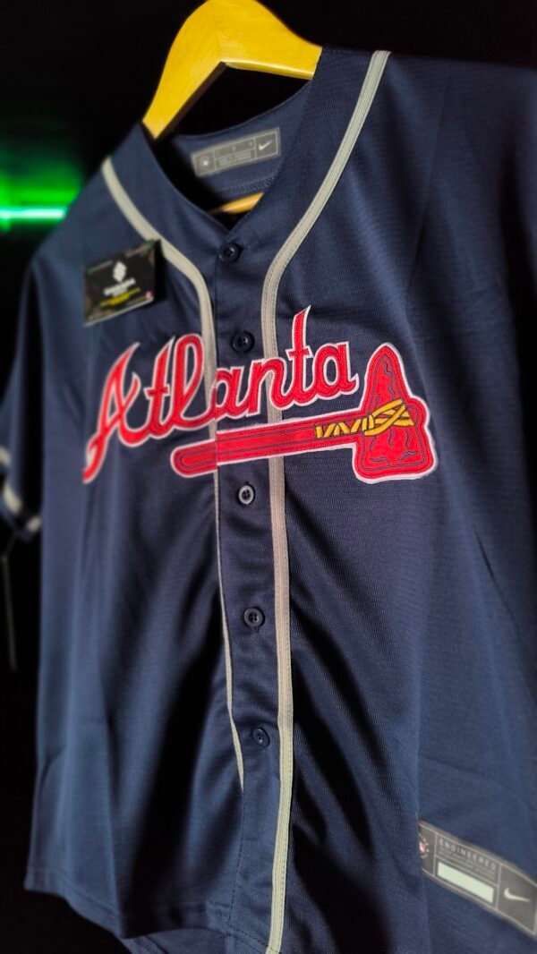 Jersey - Atlanta Braves Azul Marino ( MLB ) - Imagen 2