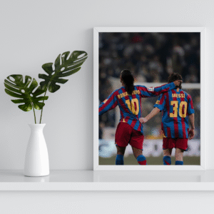 Ronaldinho y Messi - Cuadro